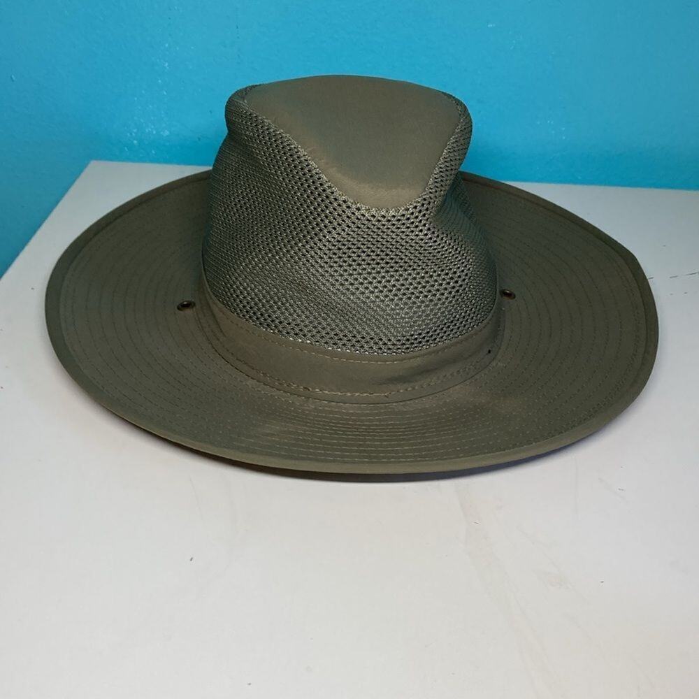 Green Mesh Pathfinder Henschel Hat Size Small Made in USA SPF 45 Nylon Brim